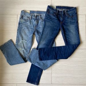 Abercrombie Kids two pairs of boys slim jeans